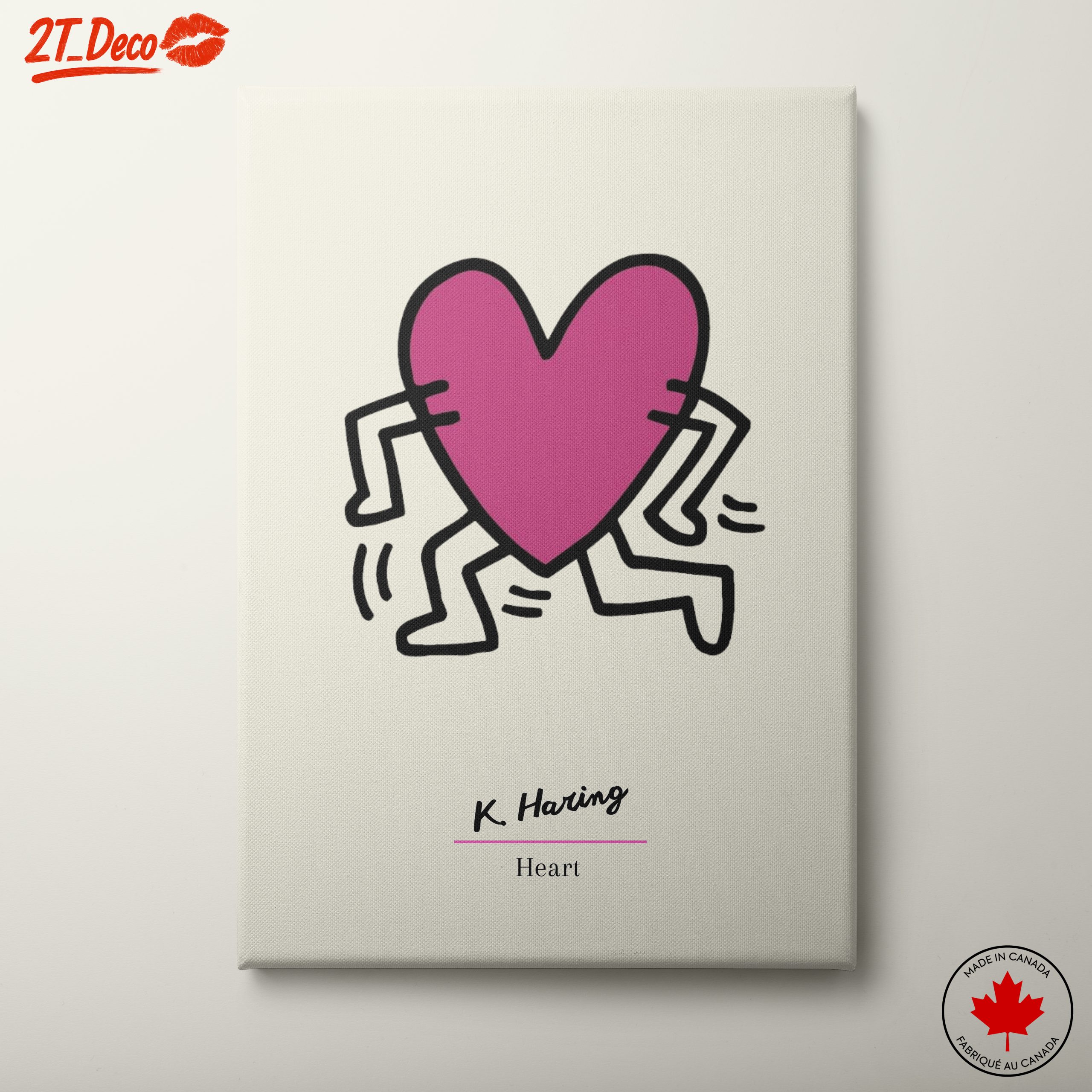 Playful Heart Art by K. Haring