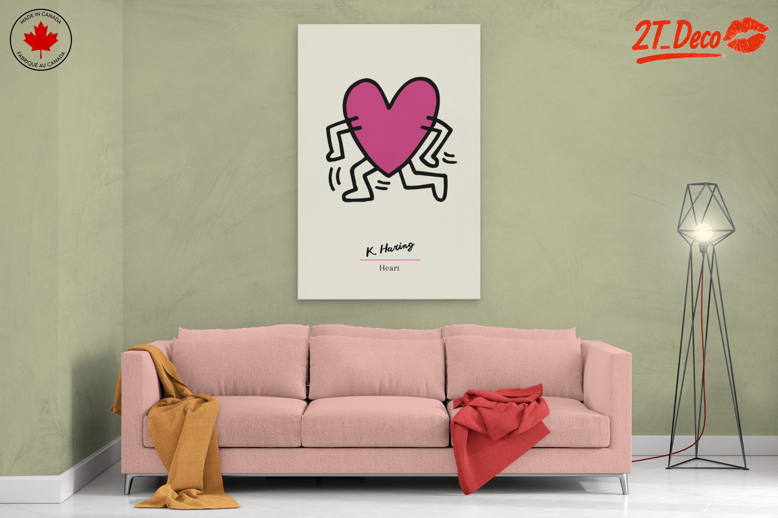 Playful Heart Art by K. Haring - Image 2