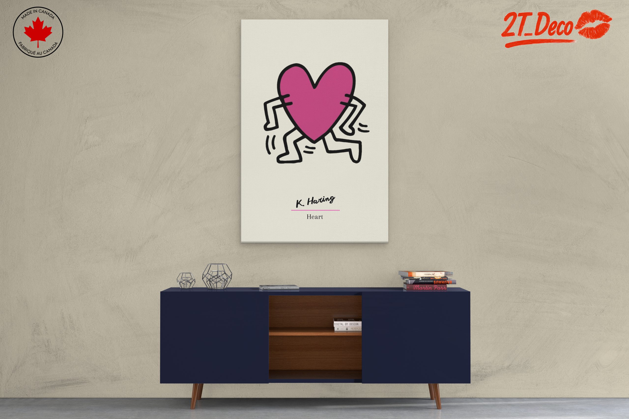 Playful Heart Art by K. Haring - Image 3