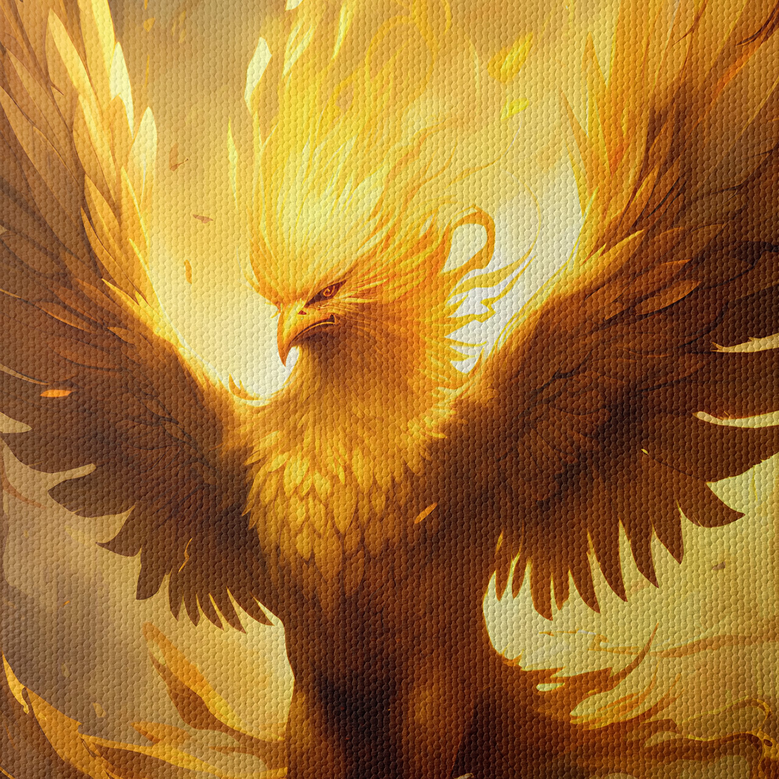 Golden Phoenix Rising in Mythical Art - Image 4
