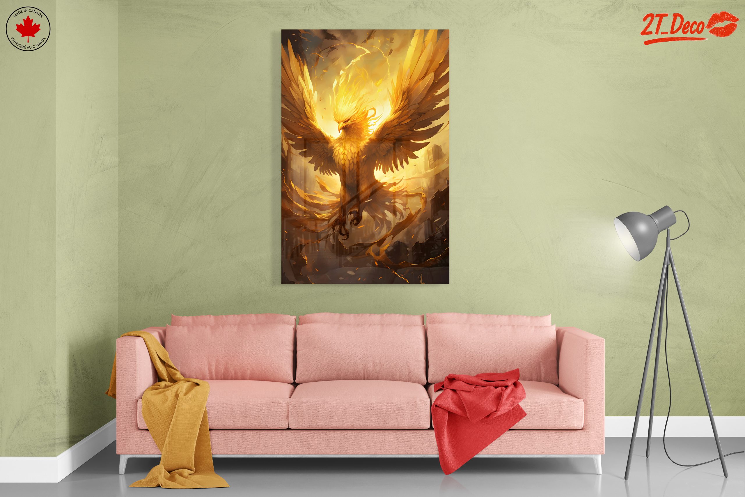Golden Phoenix Rising in Mythical Art - Image 7