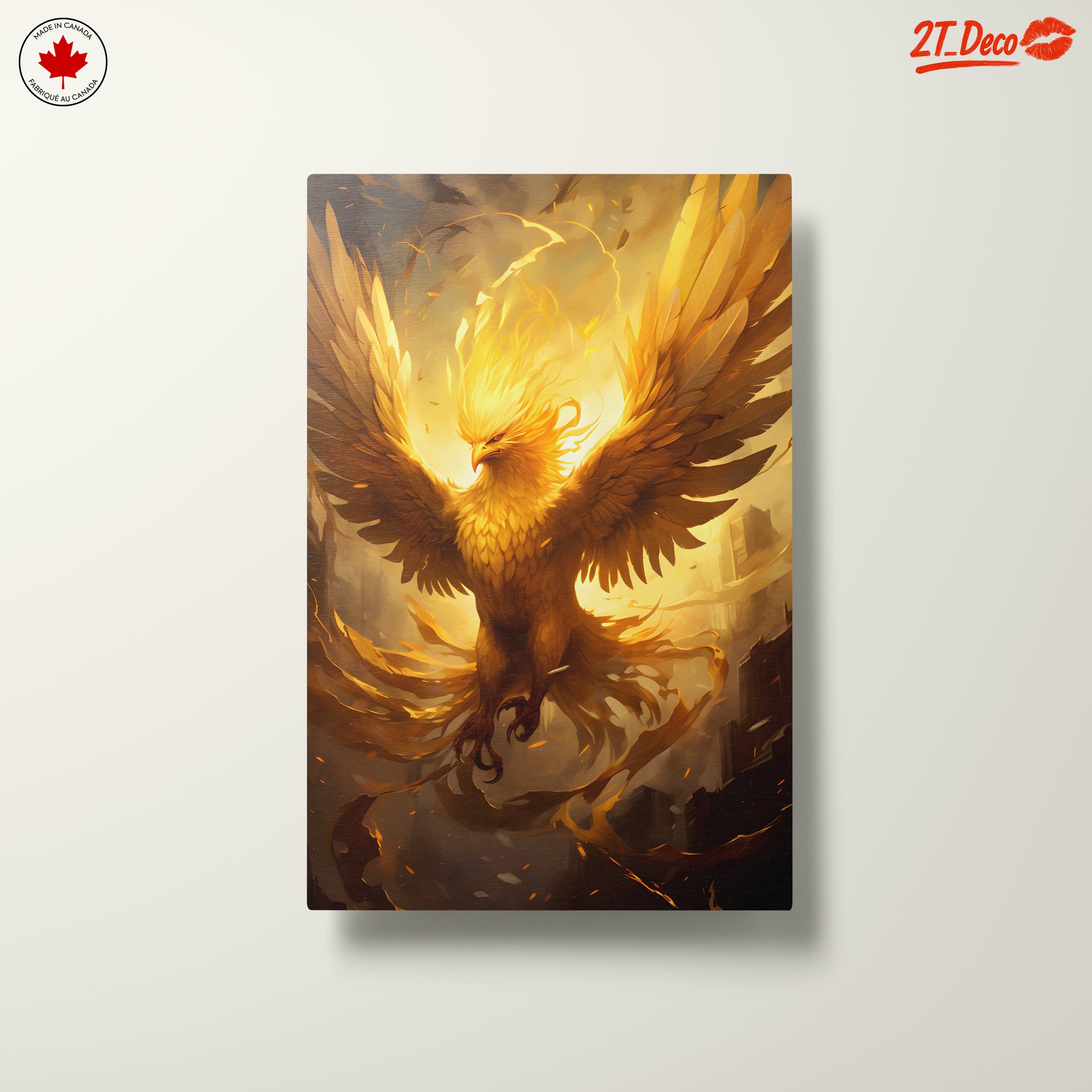 Golden Phoenix Rising in Mythical Art - Image 10