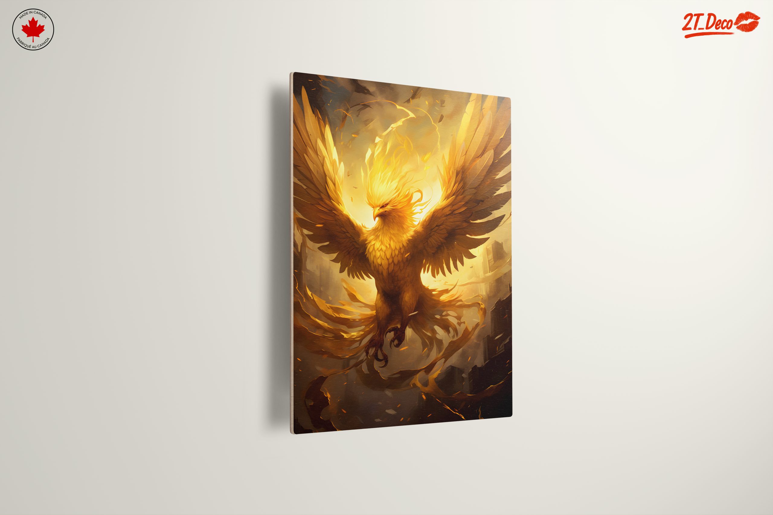 Golden Phoenix Rising in Mythical Art - Image 13
