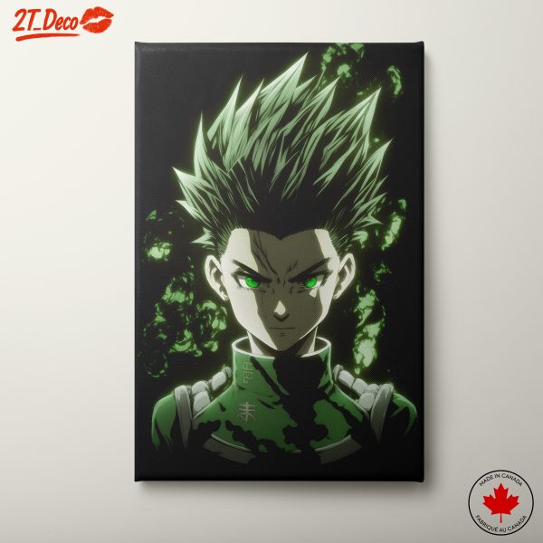 Attack on Titan Character Art with Green Aura