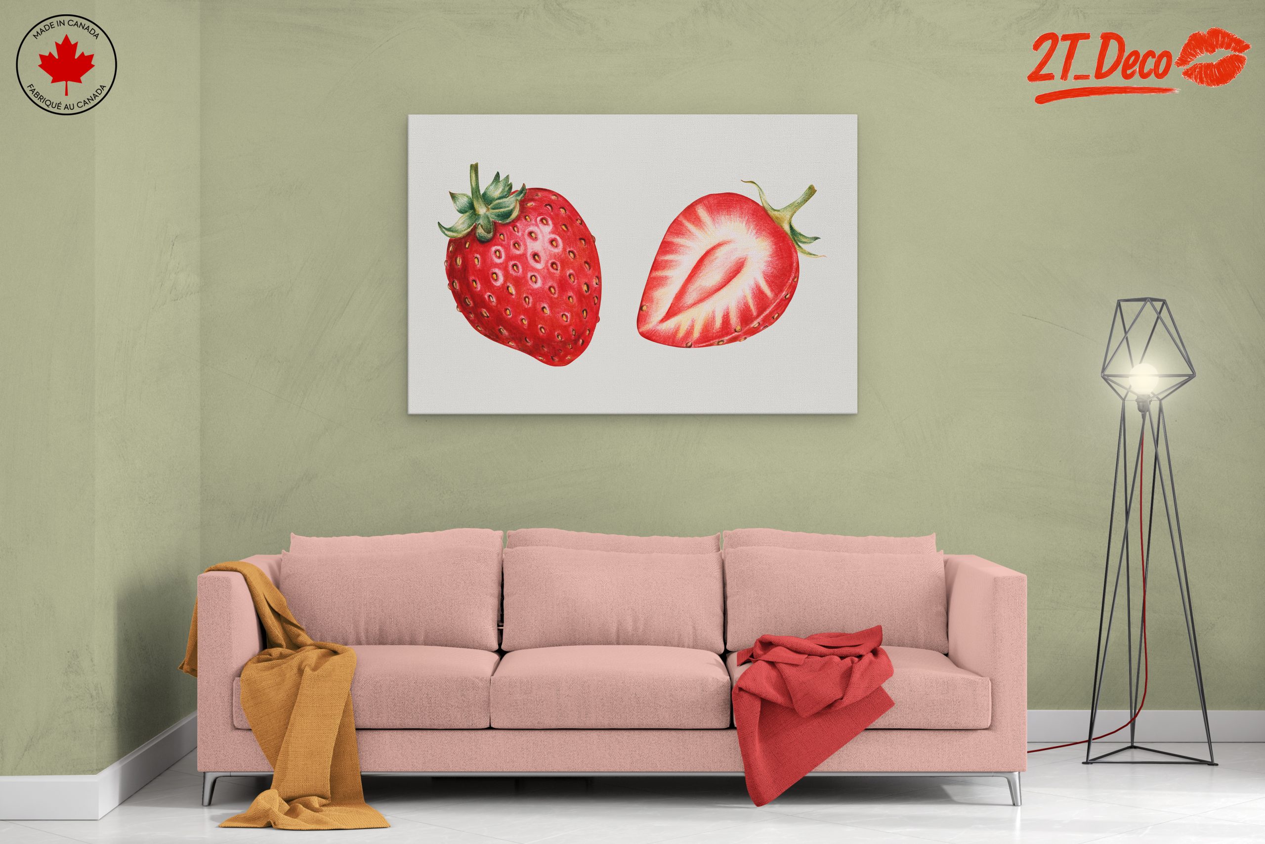 Stylized Strawberry Abstract Art 3 - Image 2