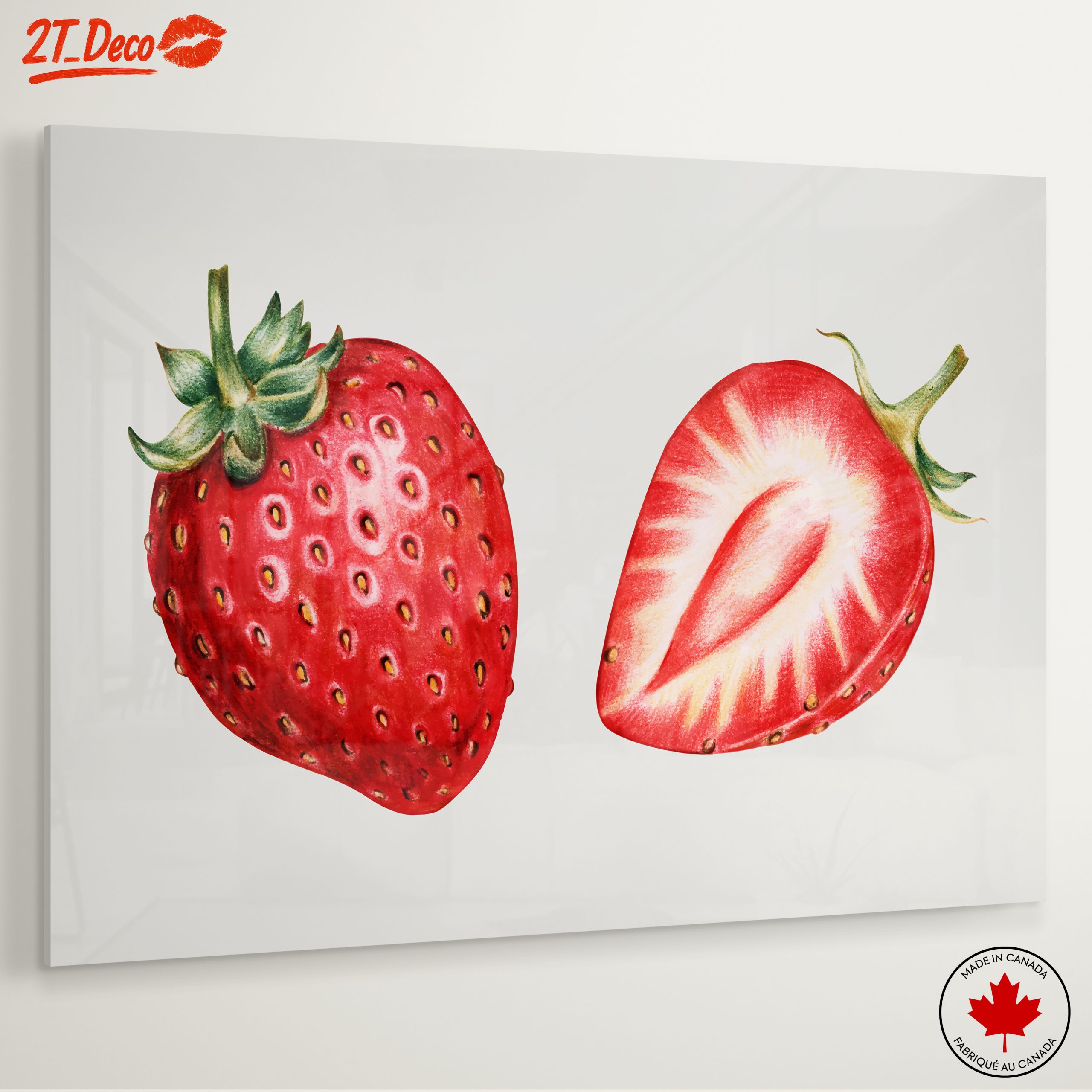 Stylized Strawberry Abstract Art 3 - Image 6