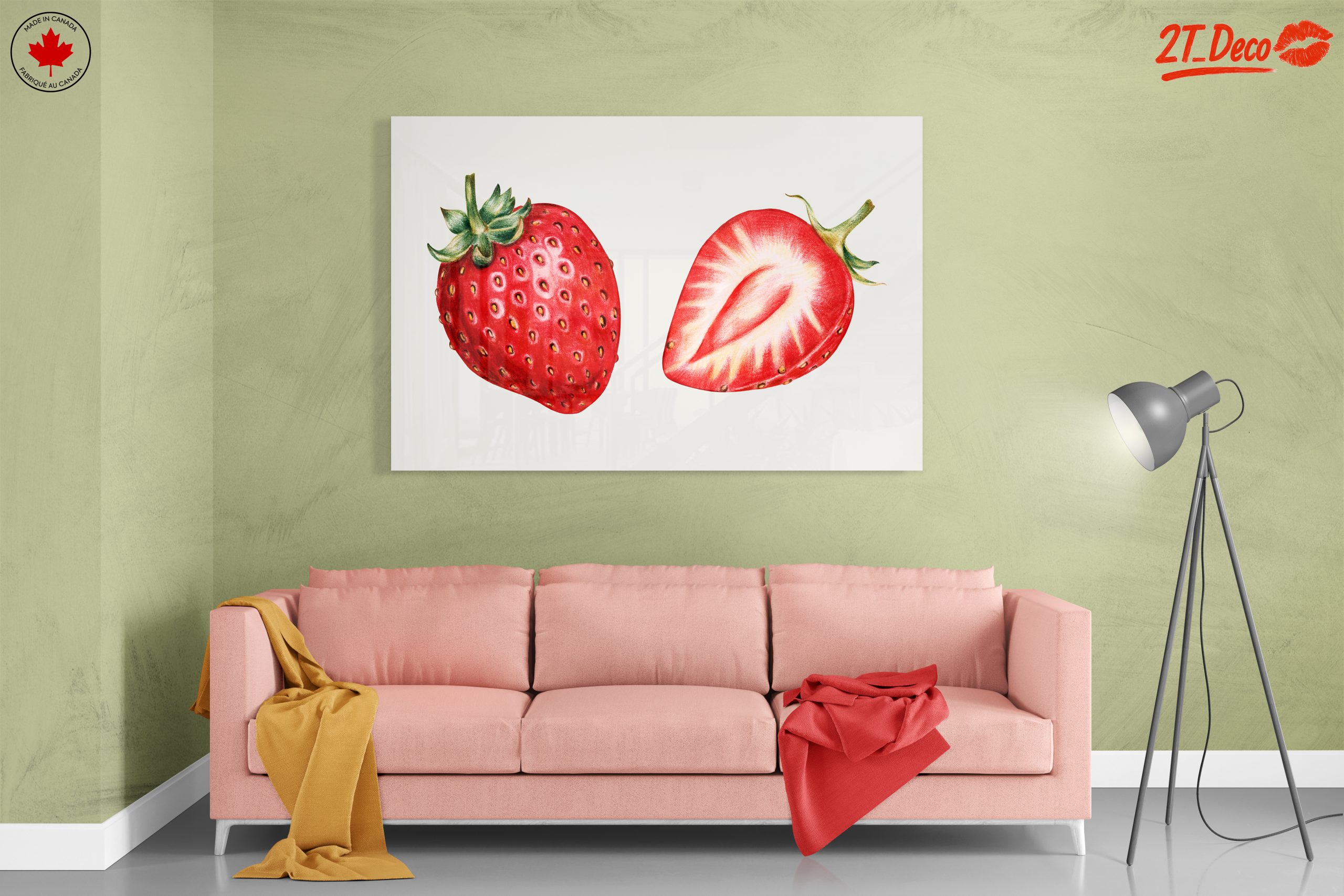 Stylized Strawberry Abstract Art 3 - Image 7