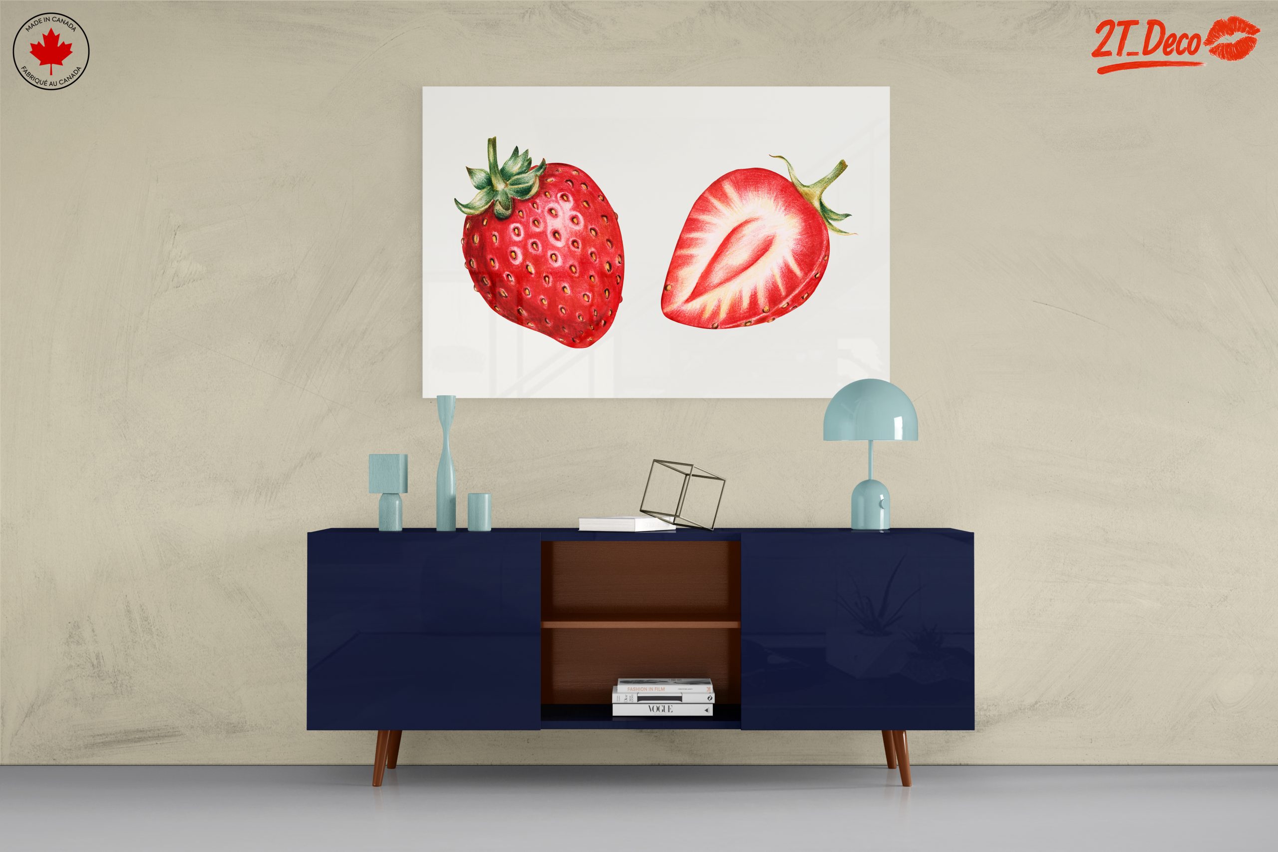 Stylized Strawberry Abstract Art 3 - Image 8
