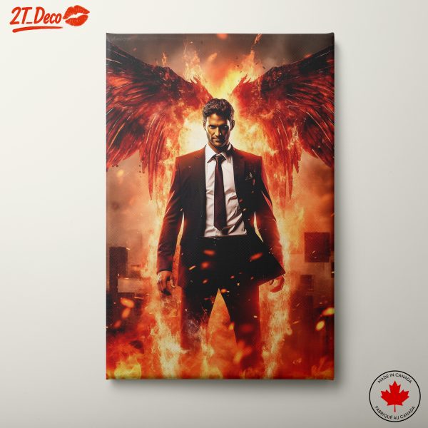 Fiery Angelic Character in Action
