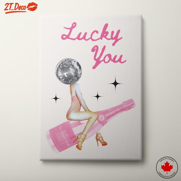Lucky You Disco Ball Art