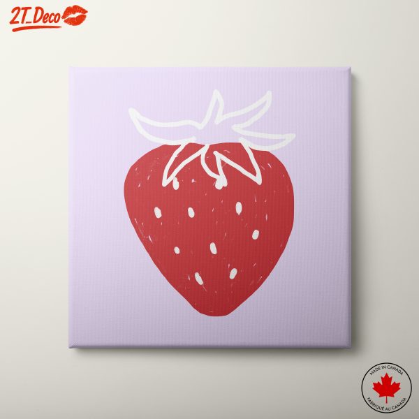 Stylized Strawberry Art for Contemporary Decor