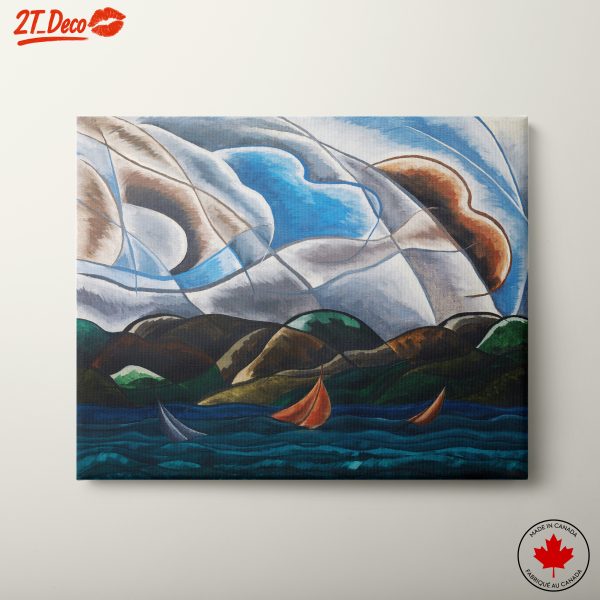 Abstract Seascape with Mountains