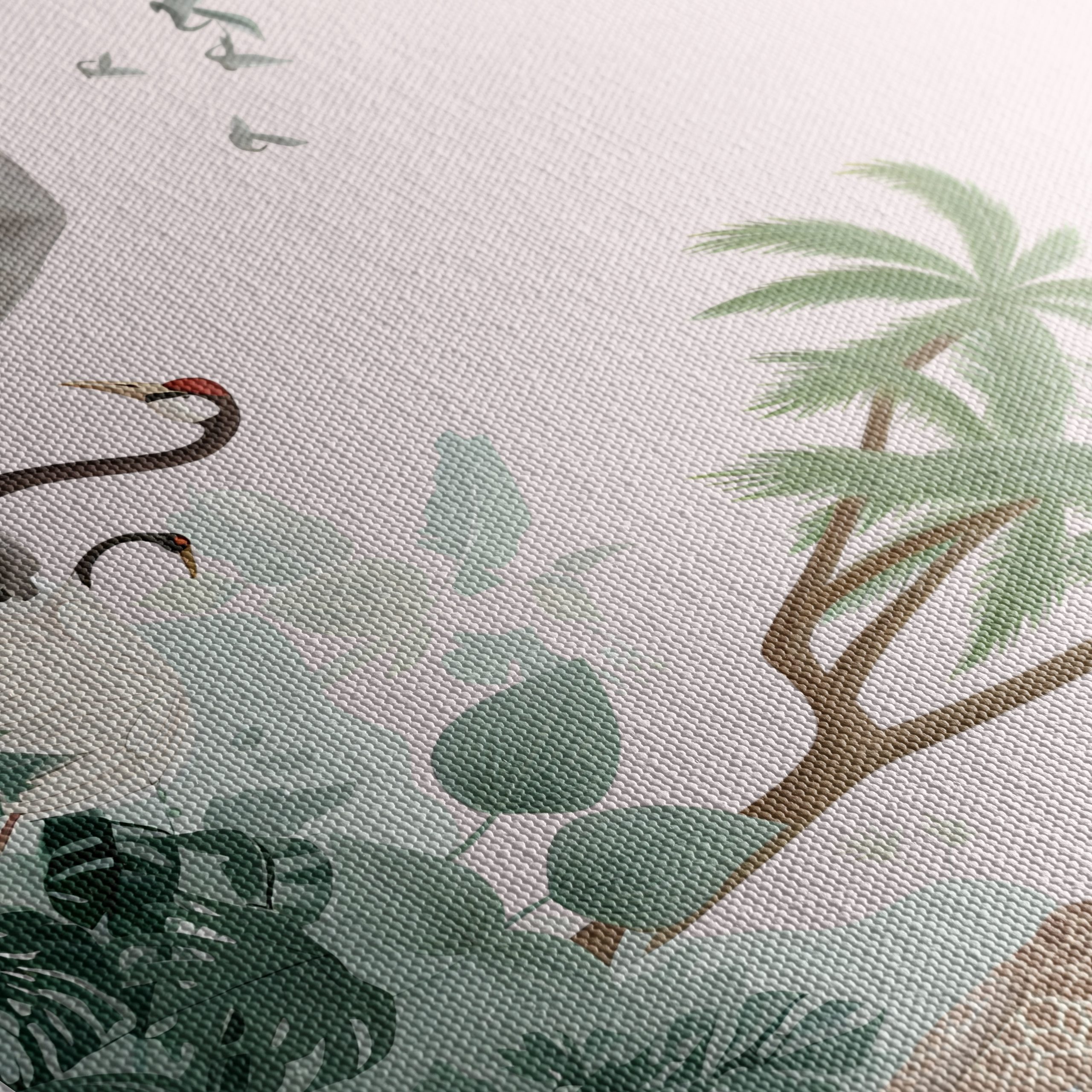 Tropical Whimsical Animal Art with Elephant and Giraffe - Image 5
