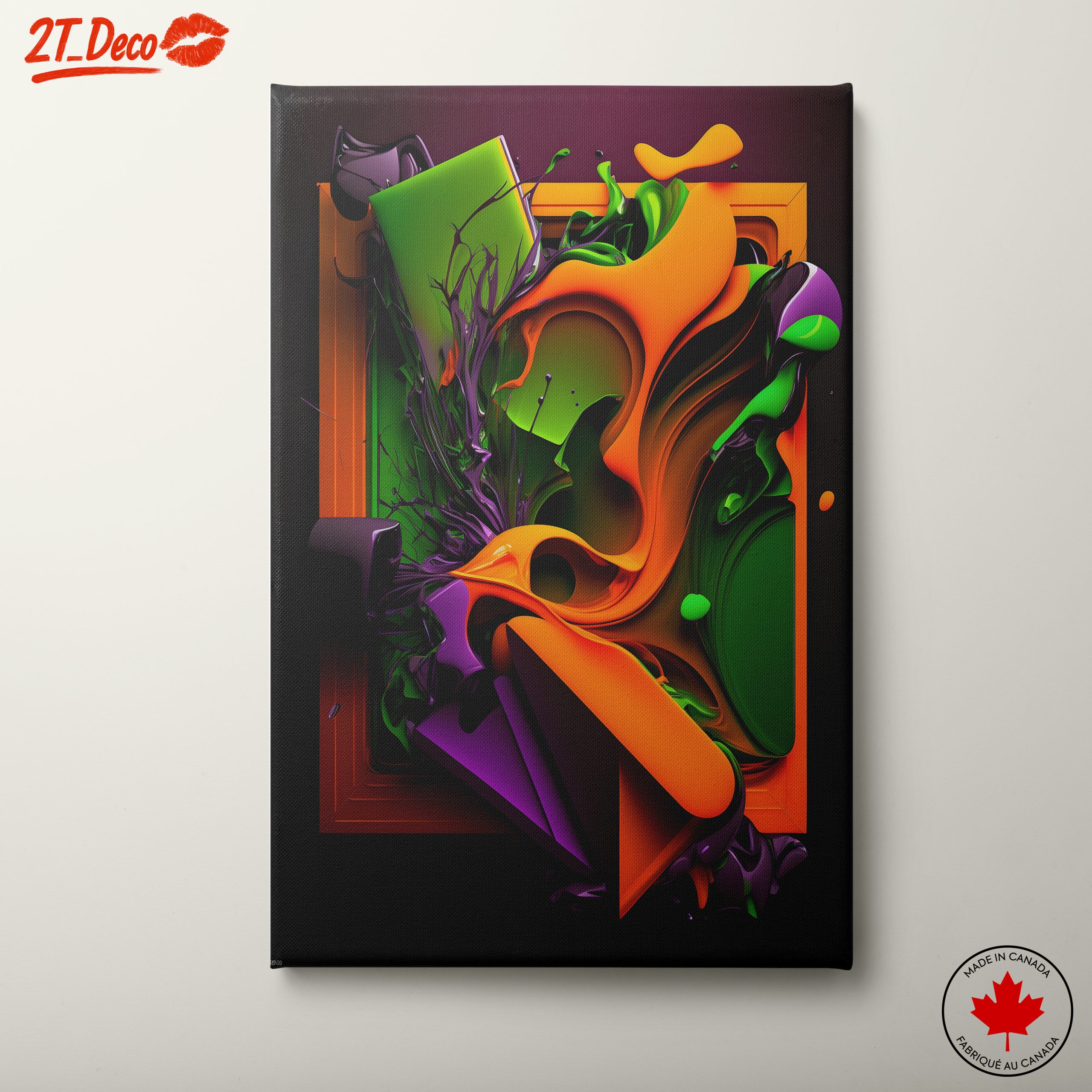 Vibrant Dynamic Abstract Art Composition 2