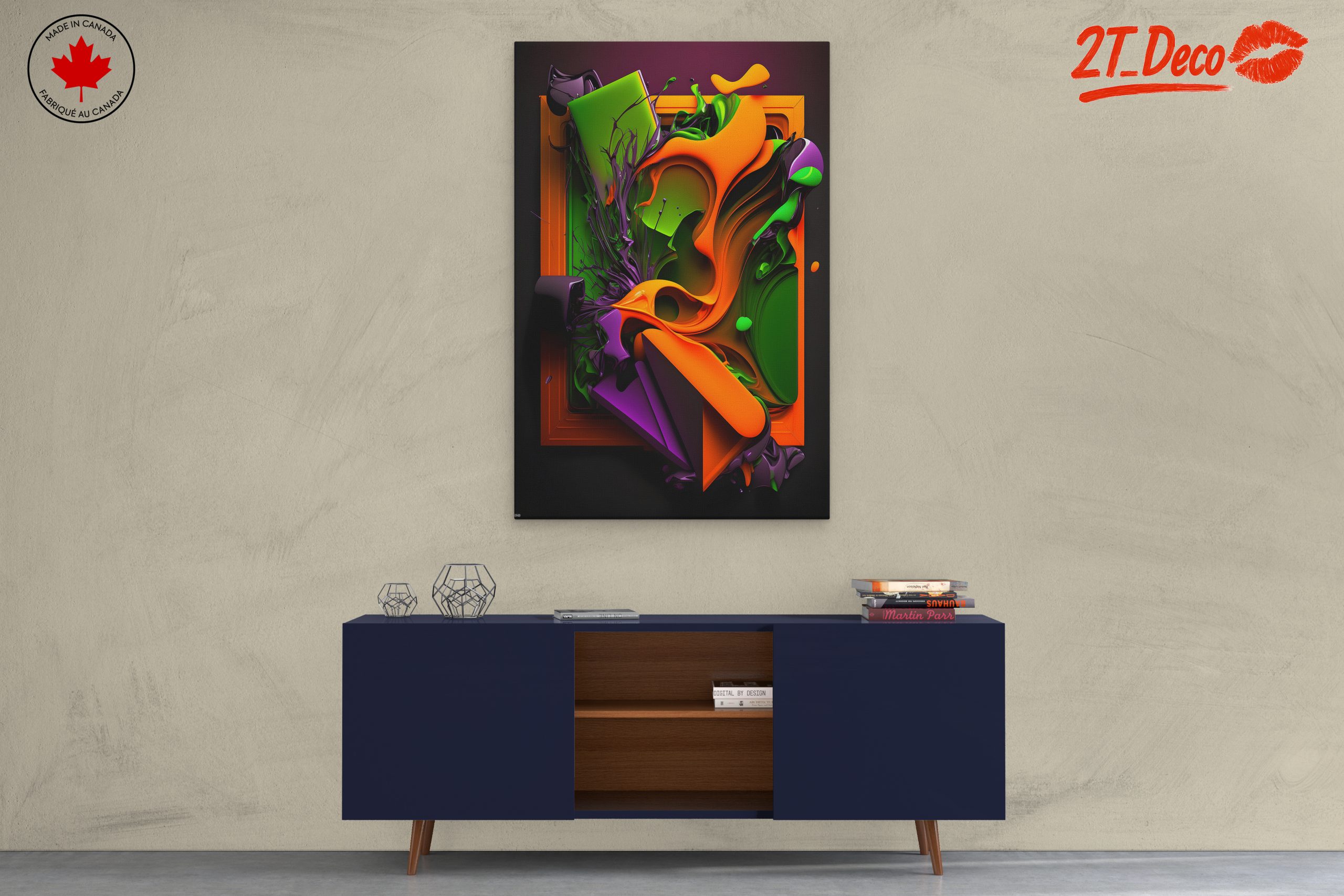 Vibrant Dynamic Abstract Art Composition 2 - Image 3