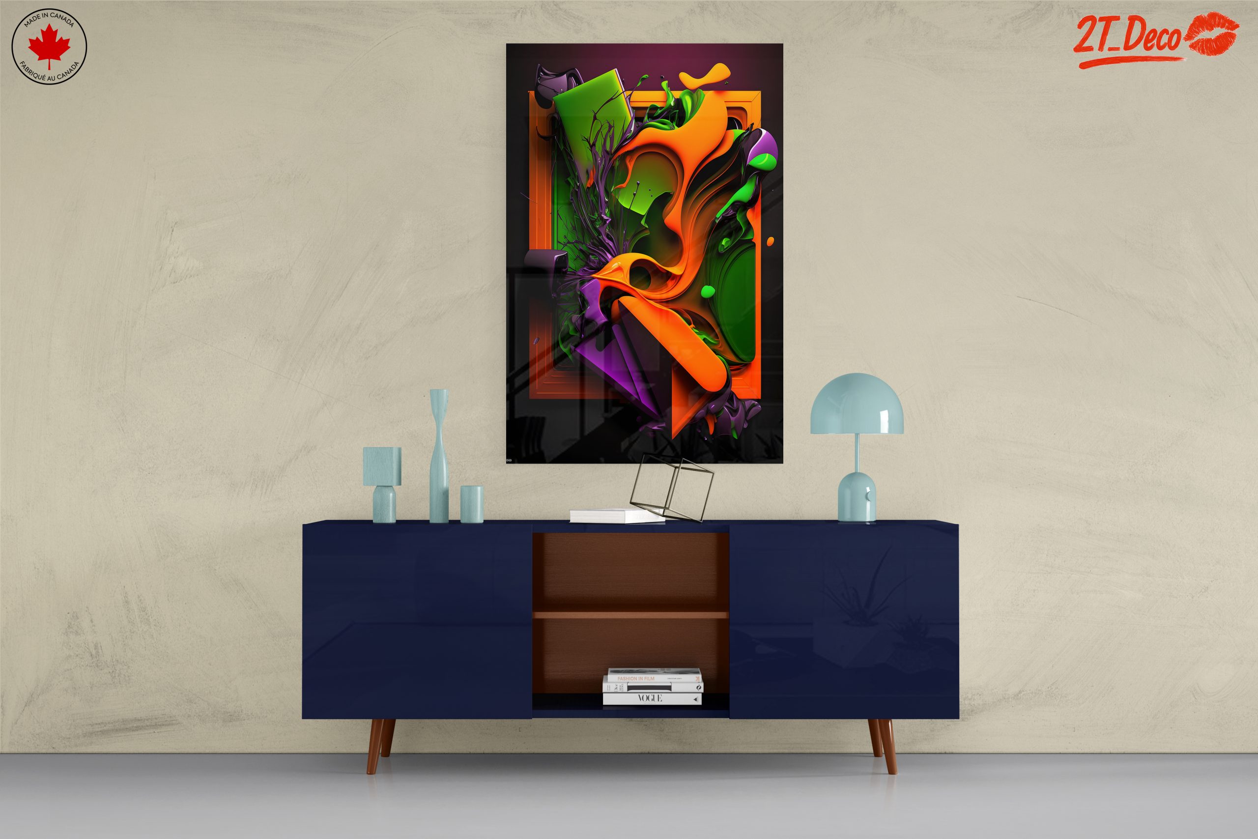 Vibrant Dynamic Abstract Art Composition 2 - Image 8