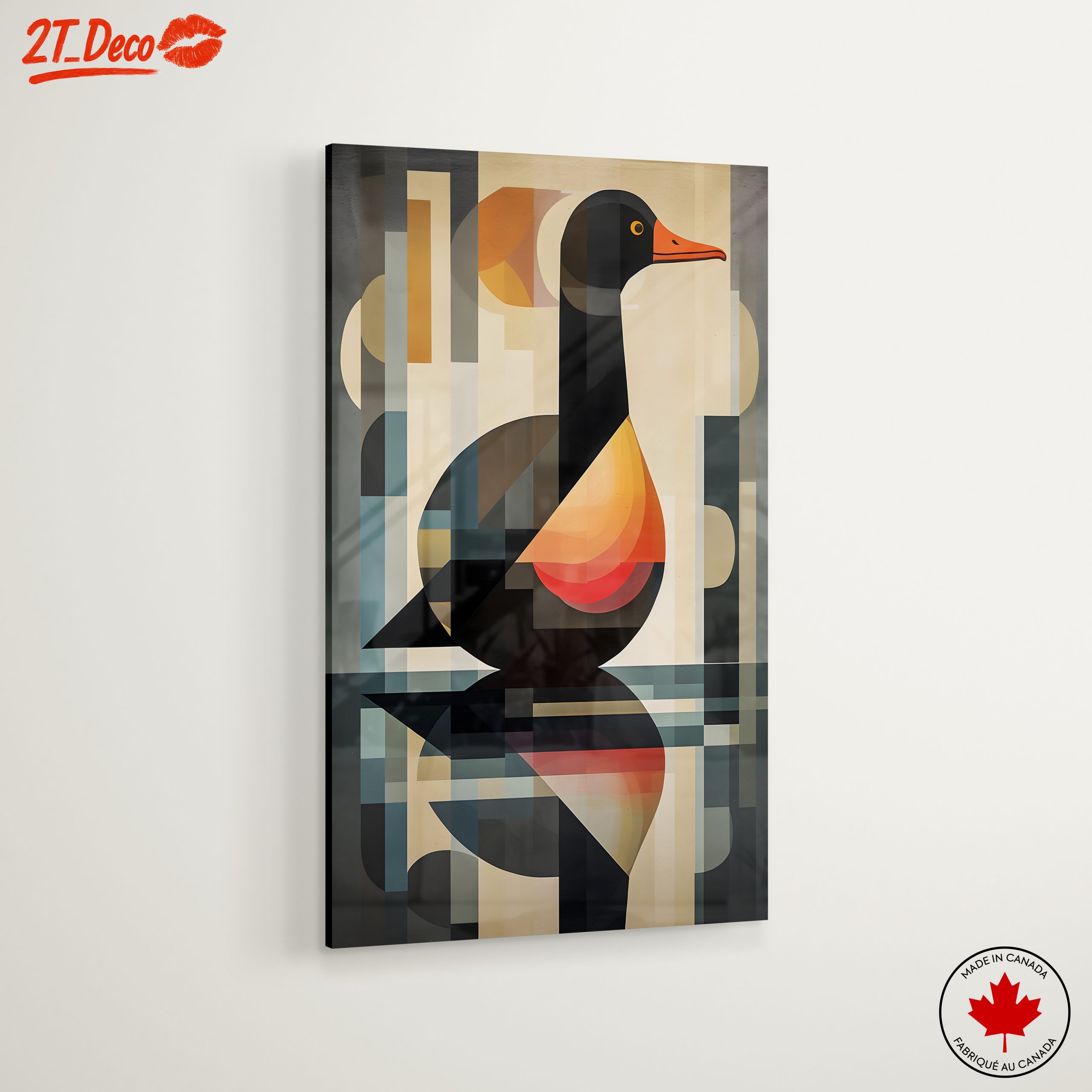 Geometric Bird Artwork with Vibrant Color Palette - Image 6