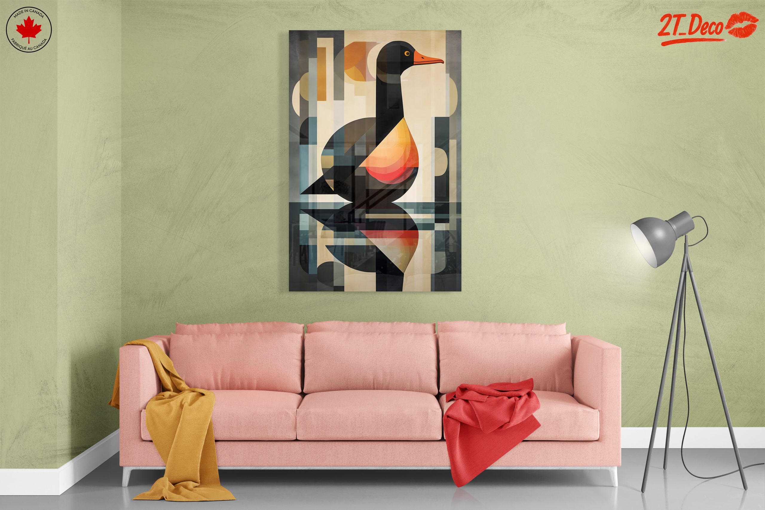 Geometric Bird Artwork with Vibrant Color Palette - Image 7
