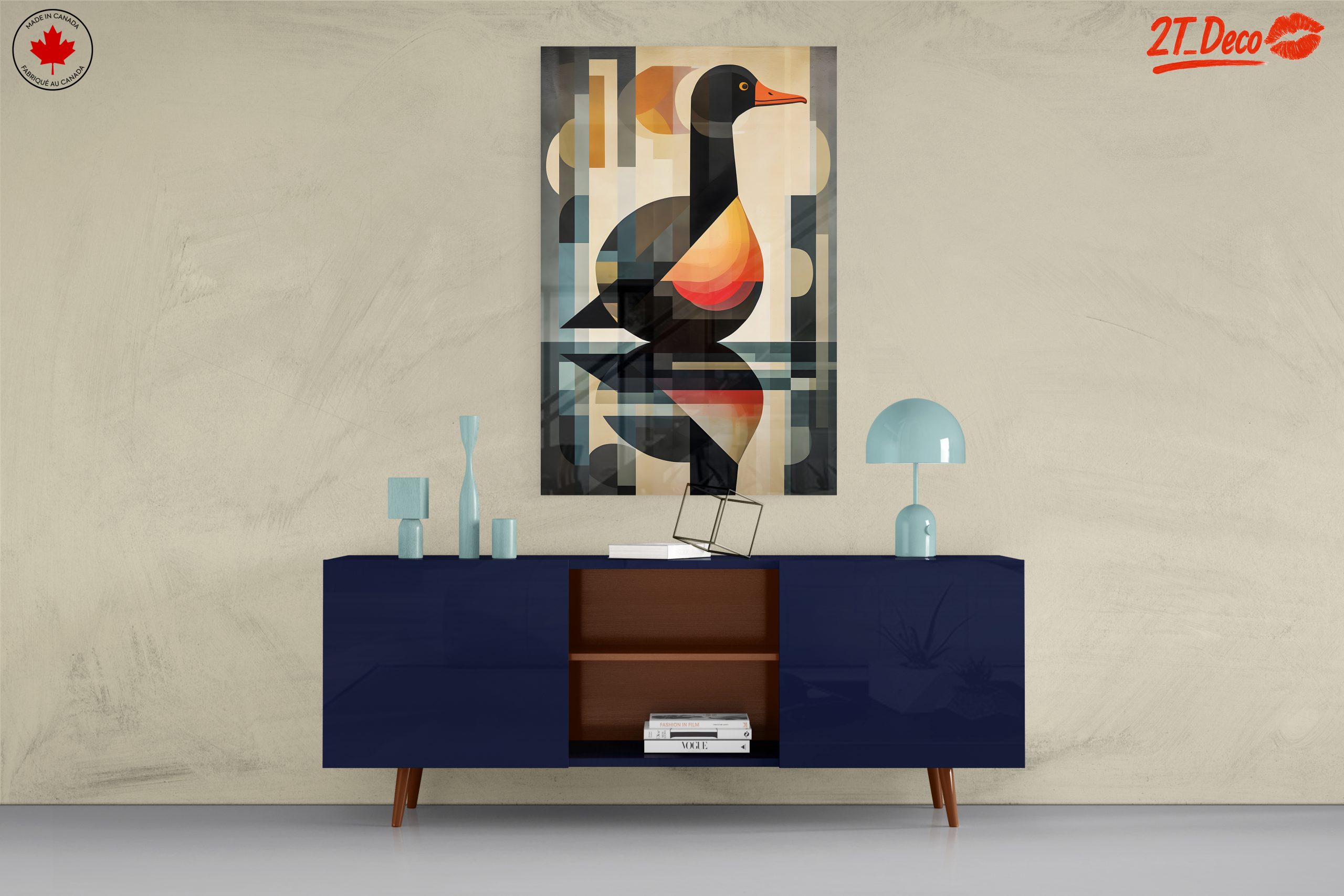 Geometric Bird Artwork with Vibrant Color Palette - Image 8