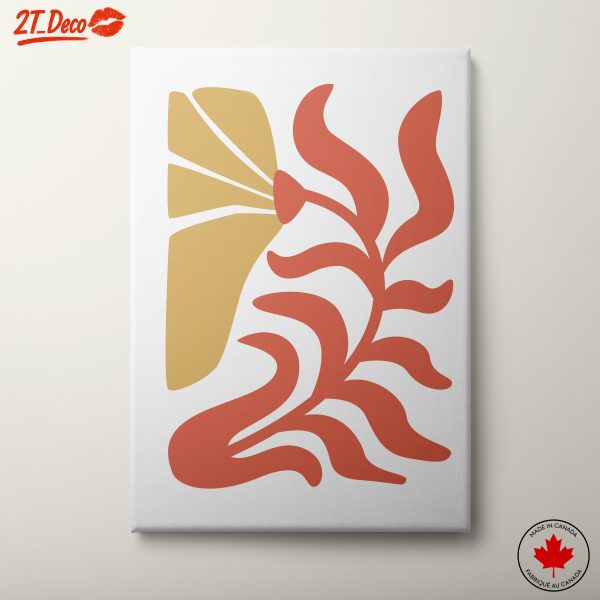 Abstract Botanical Design in Warm Tones