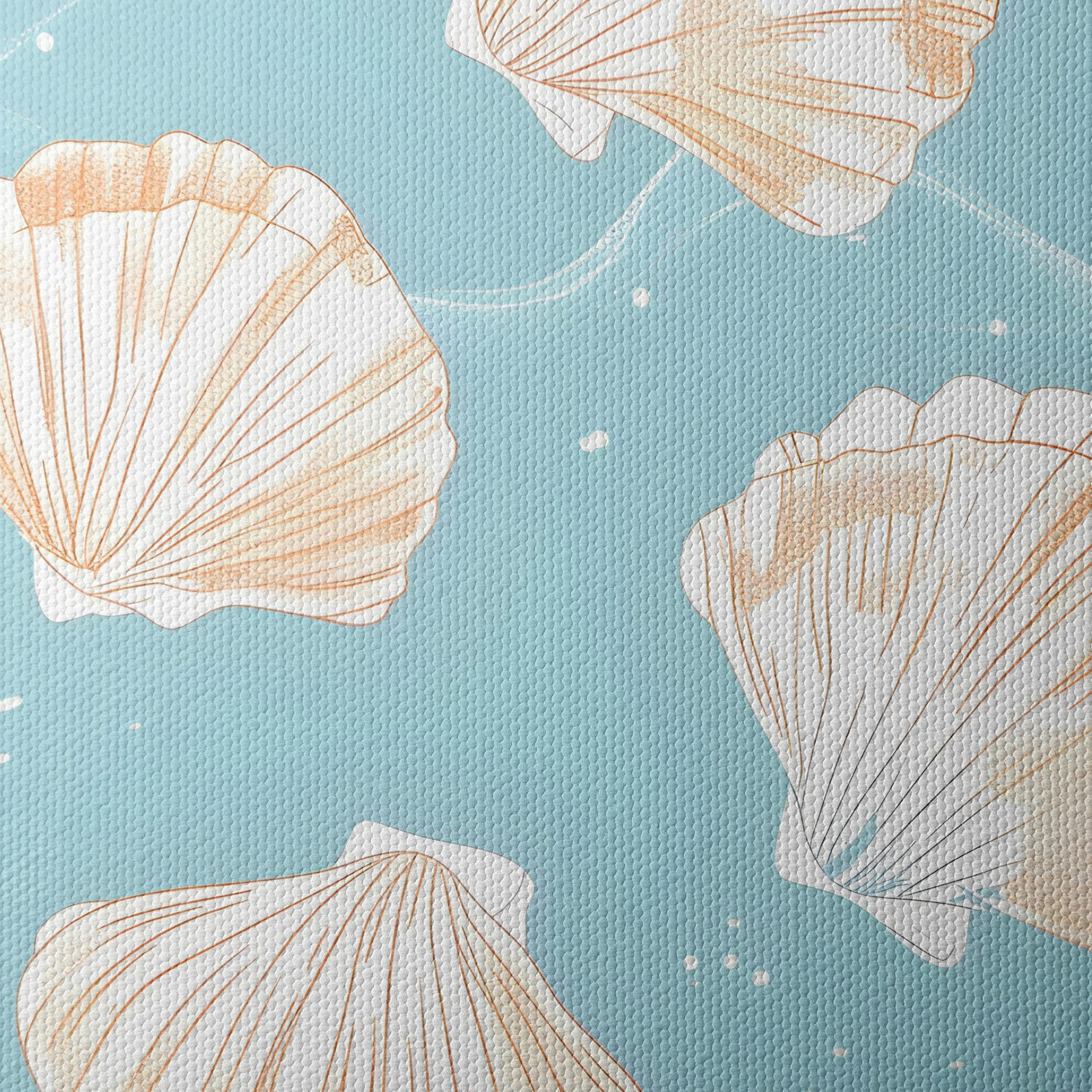 Seashell Pattern Art in Soothing Blue - Image 4