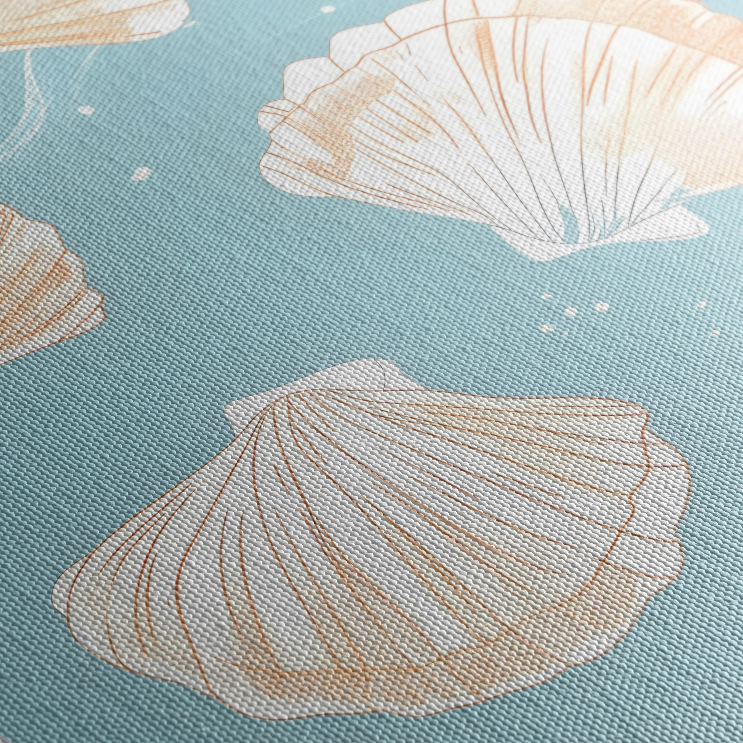 Seashell Pattern Art in Soothing Blue - Image 5