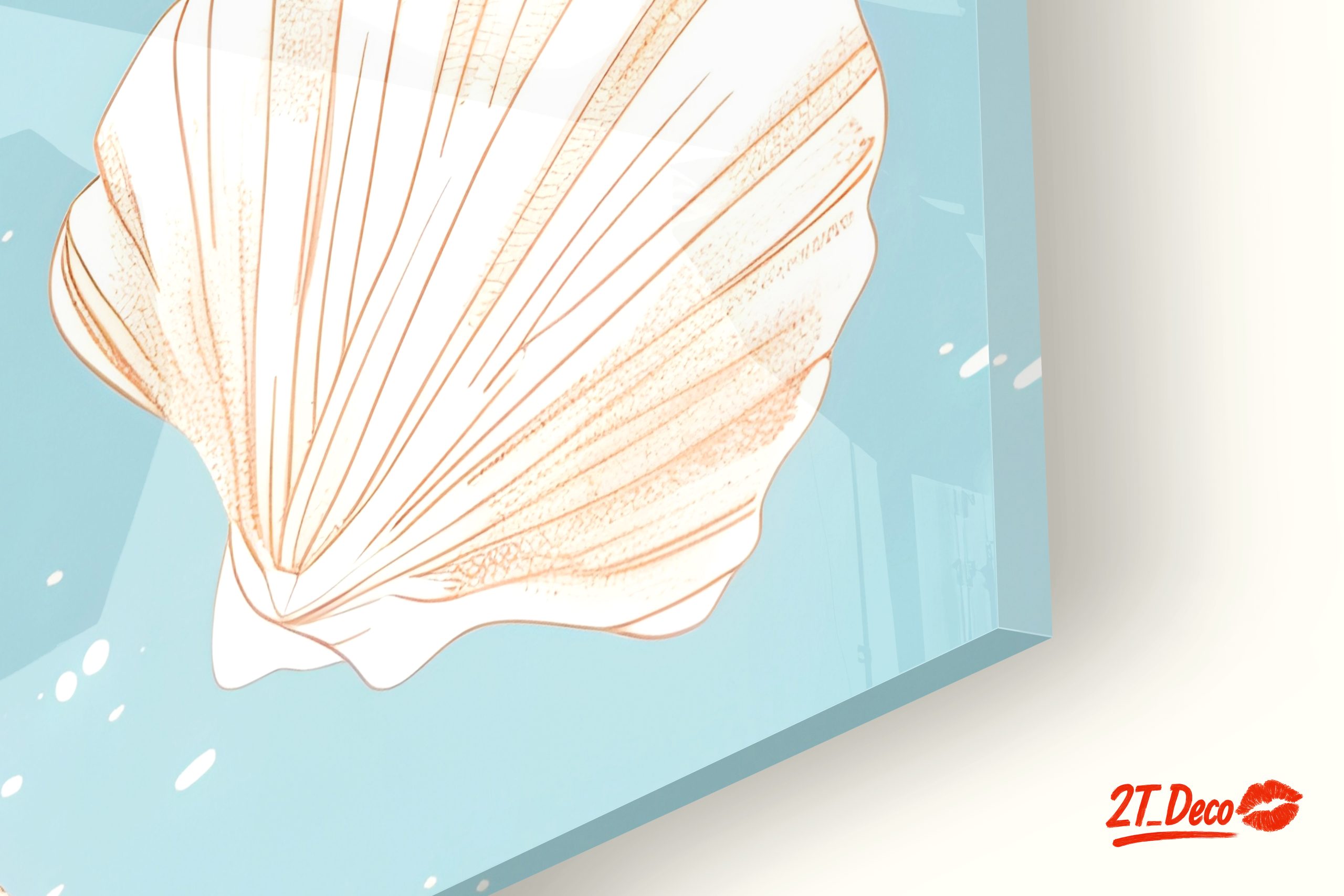 Seashell Pattern Art in Soothing Blue - Image 9
