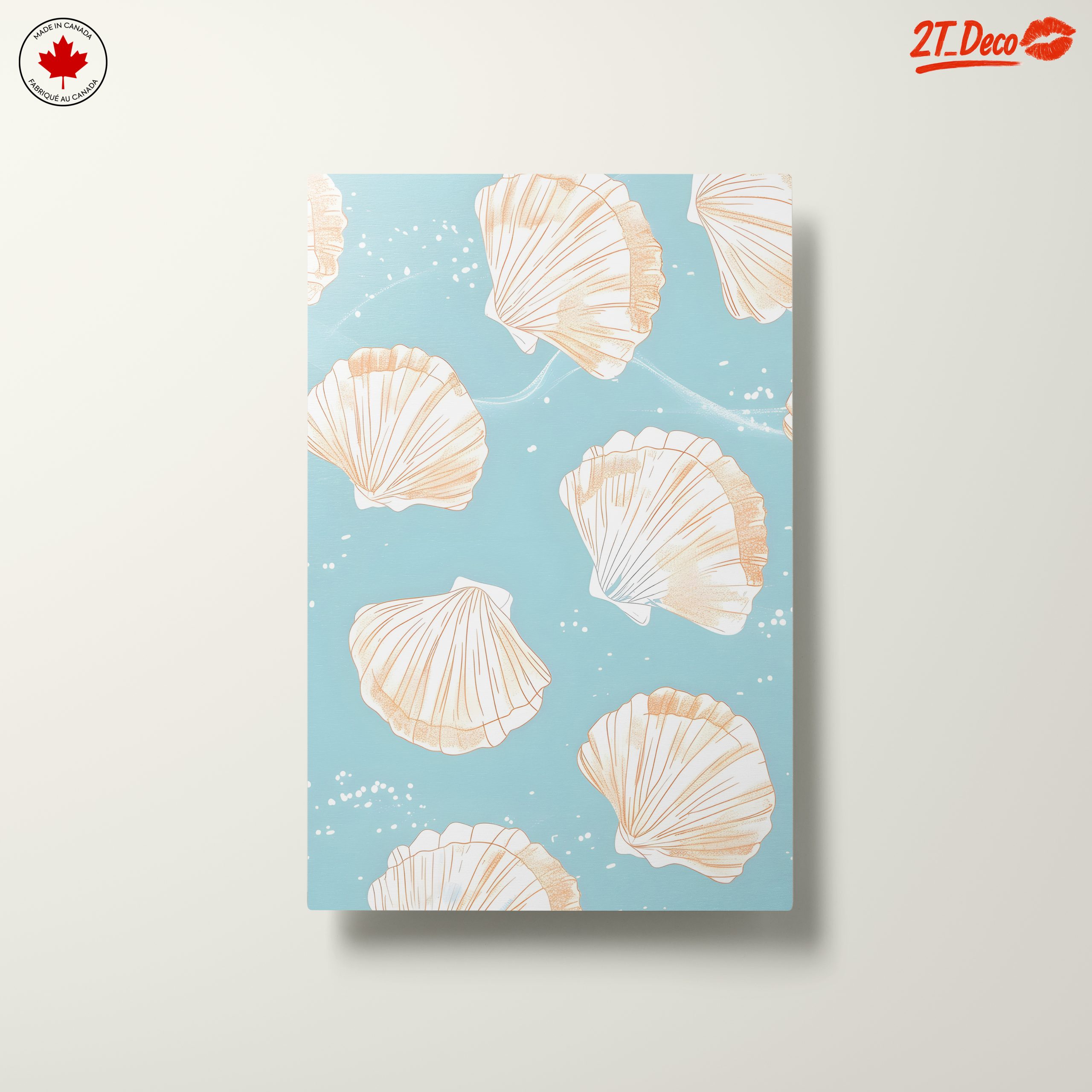 Seashell Pattern Art in Soothing Blue - Image 10