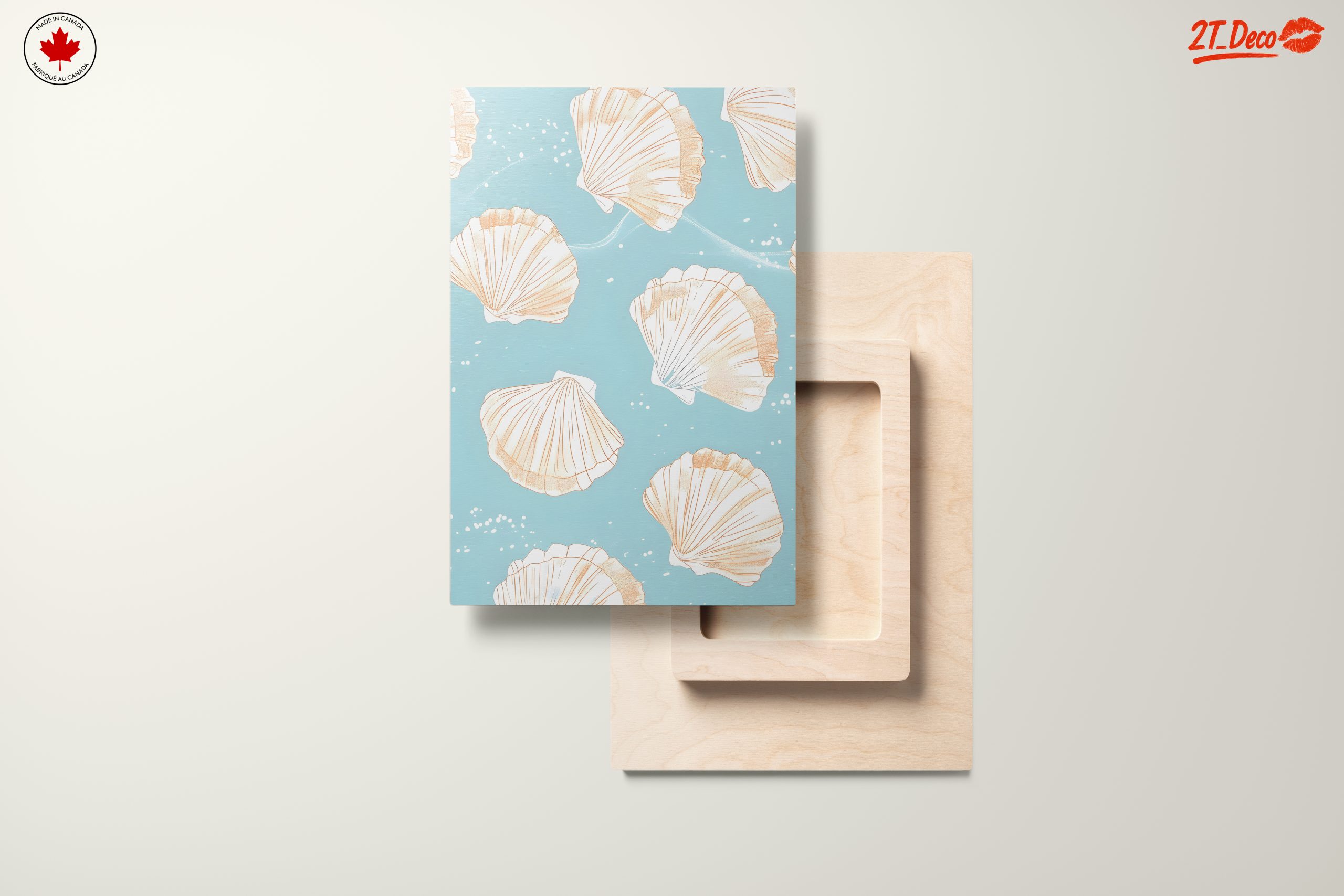 Seashell Pattern Art in Soothing Blue - Image 11