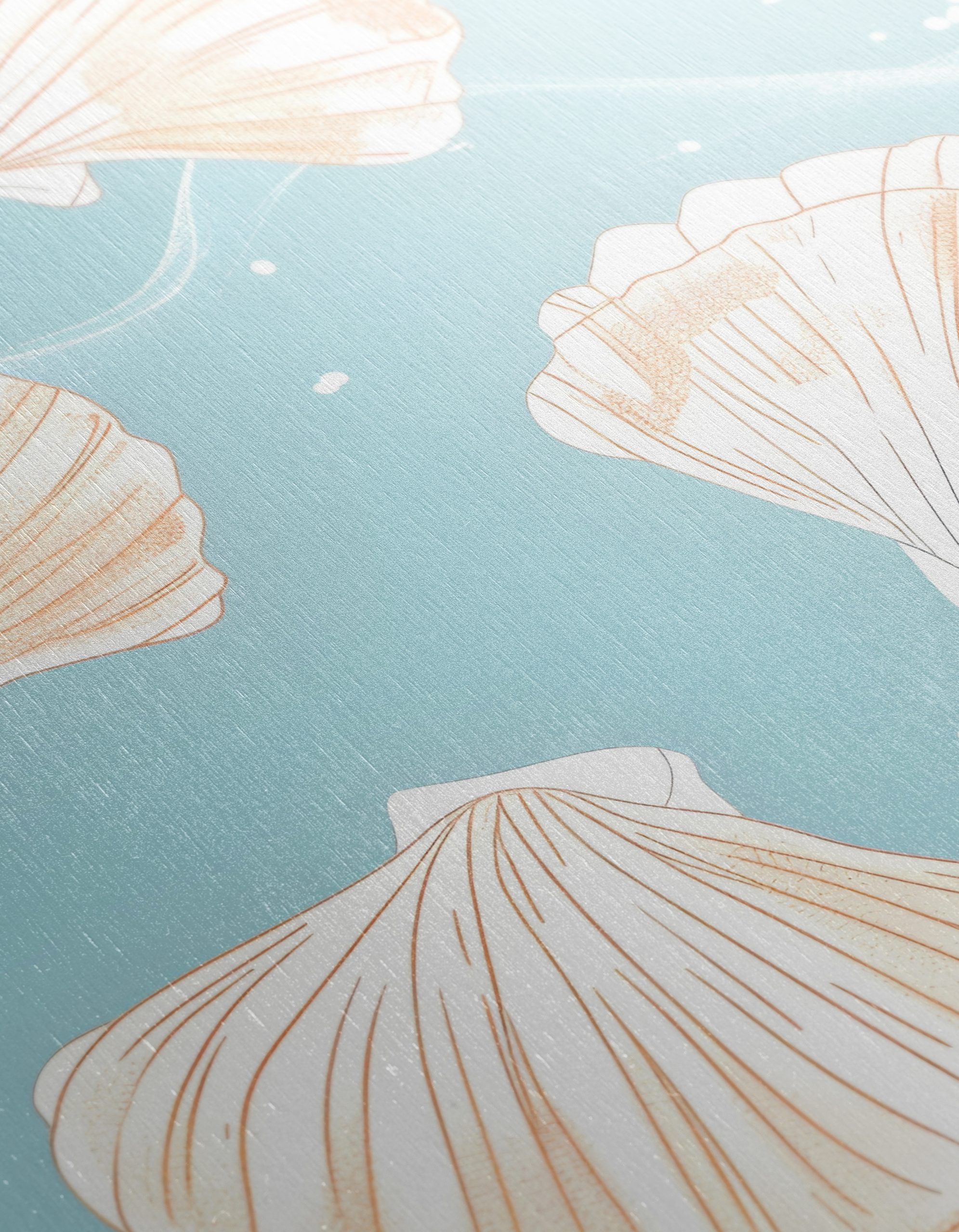 Seashell Pattern Art in Soothing Blue - Image 12