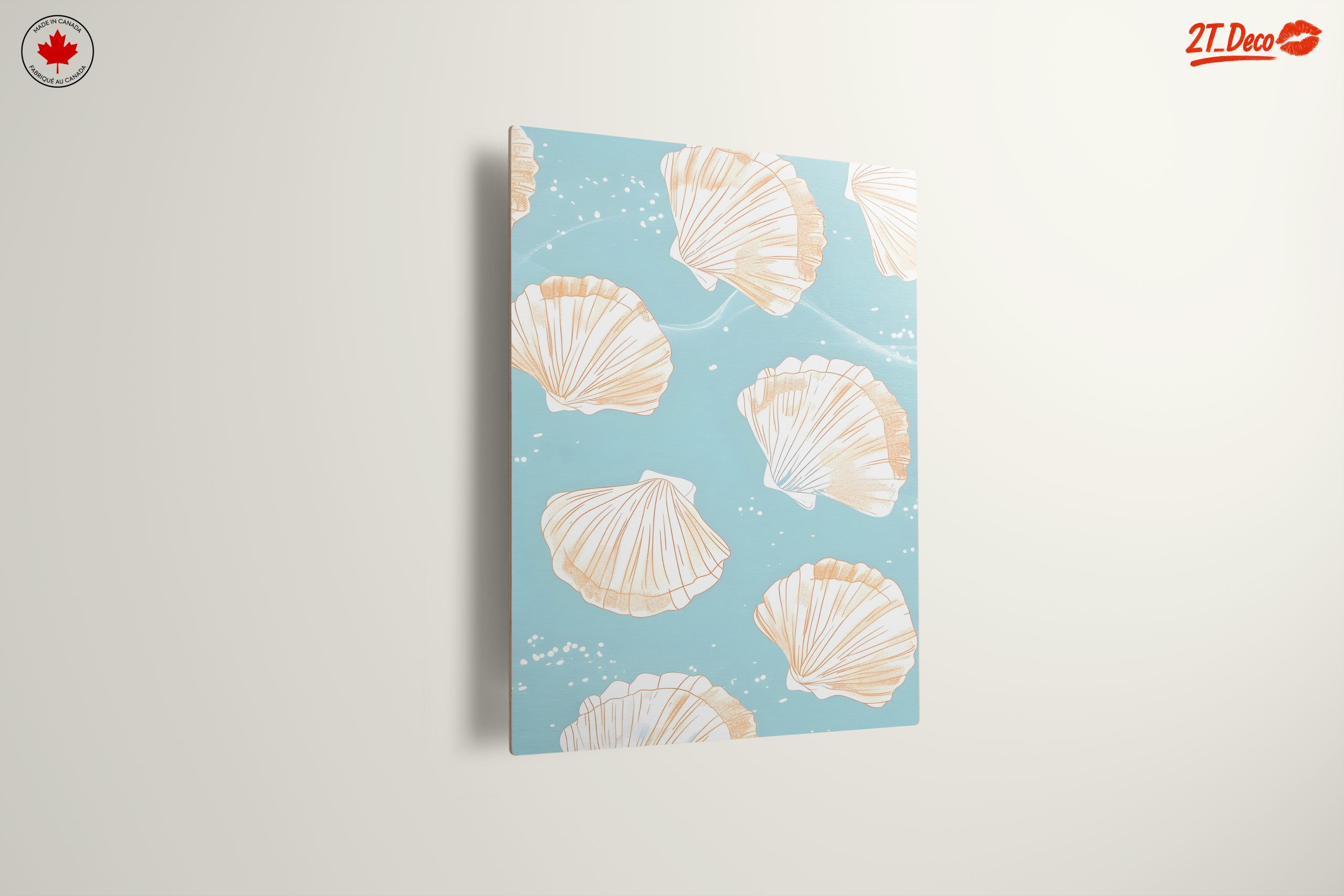 Seashell Pattern Art in Soothing Blue - Image 13