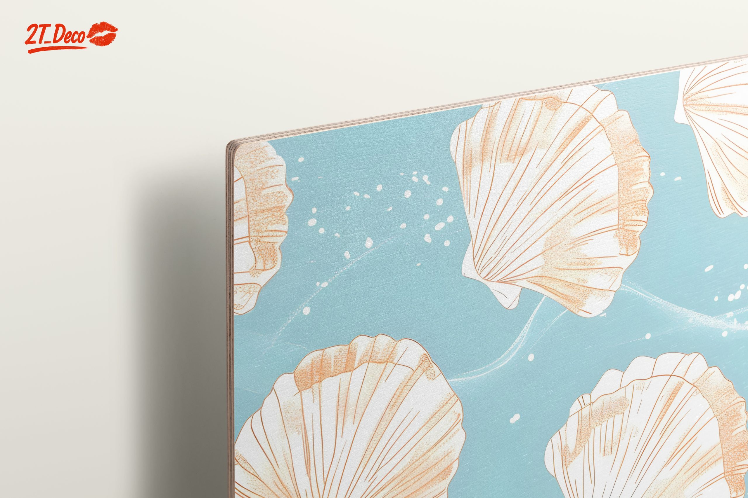 Seashell Pattern Art in Soothing Blue - Image 15