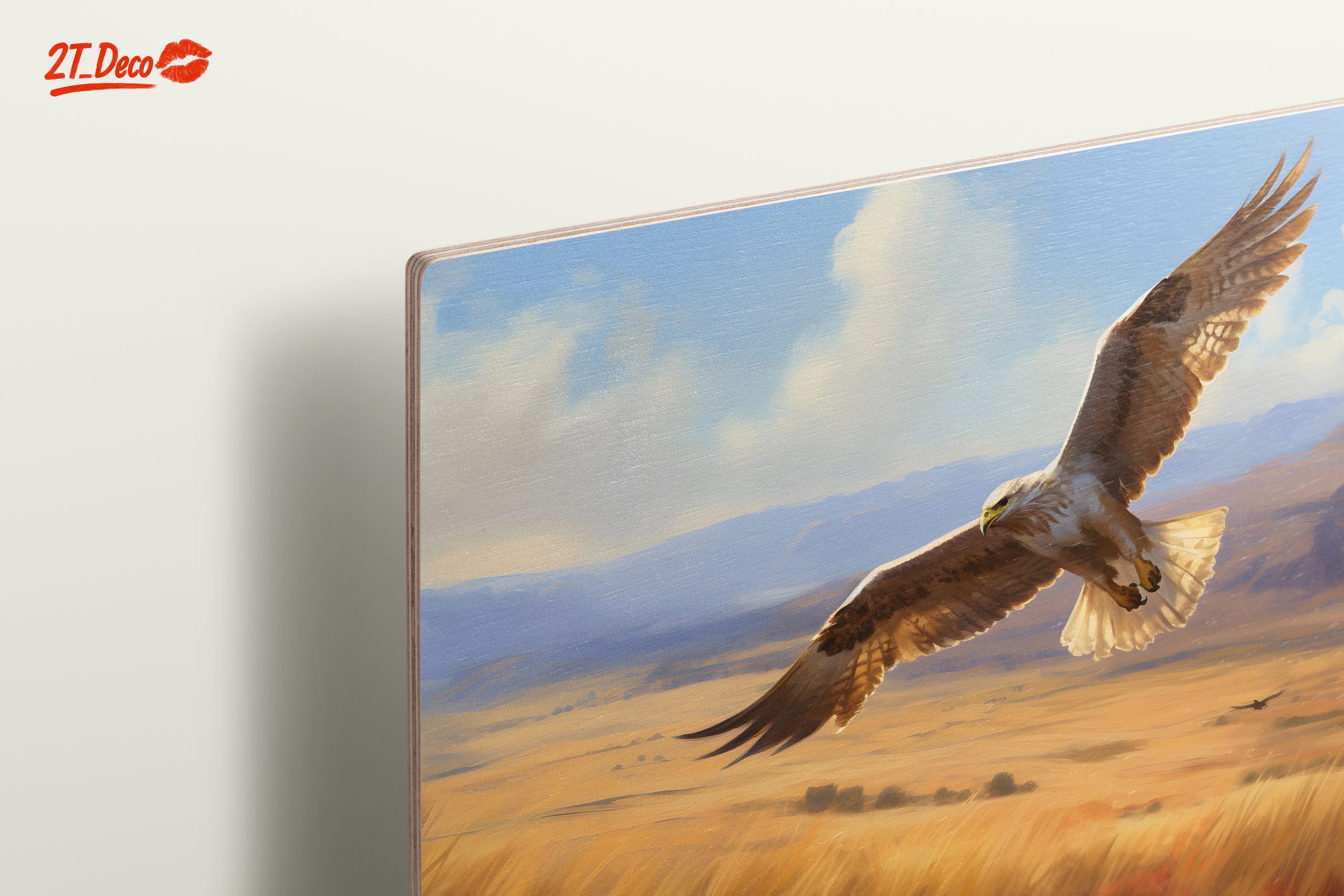 Majestic Bird in Flight Over Open Landscape - Image 15