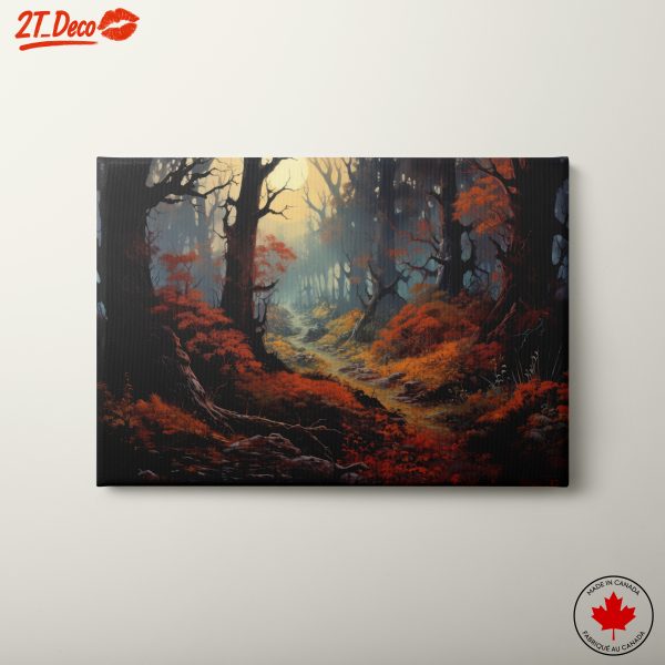 Mysterious Autumn Forest Landscape