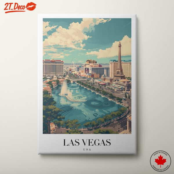 Stylized Las Vegas Cityscape Art
