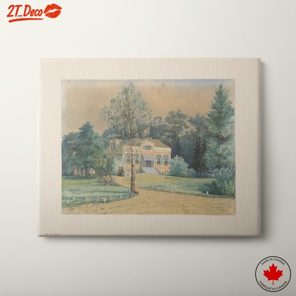 Charming Architectural Landscape with Floral Elements
