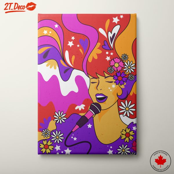 Vibrant Contemporary Pop Art of a Singer