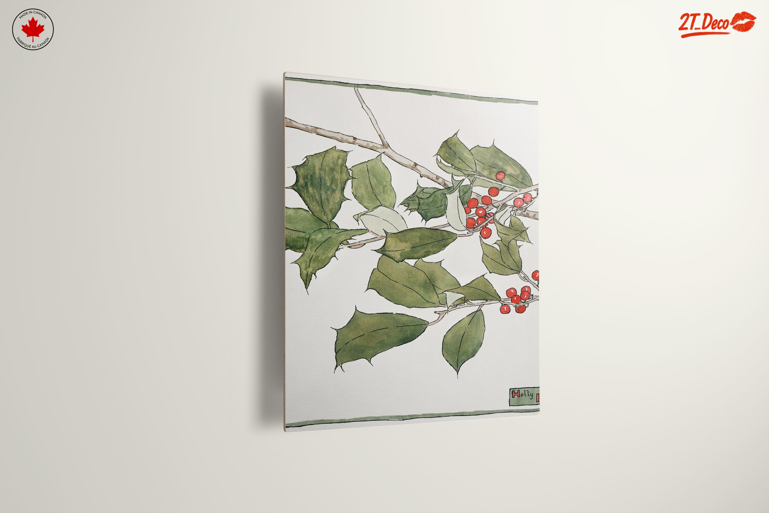 Holly Leaves and Berries Botanical Artwork - Image 13