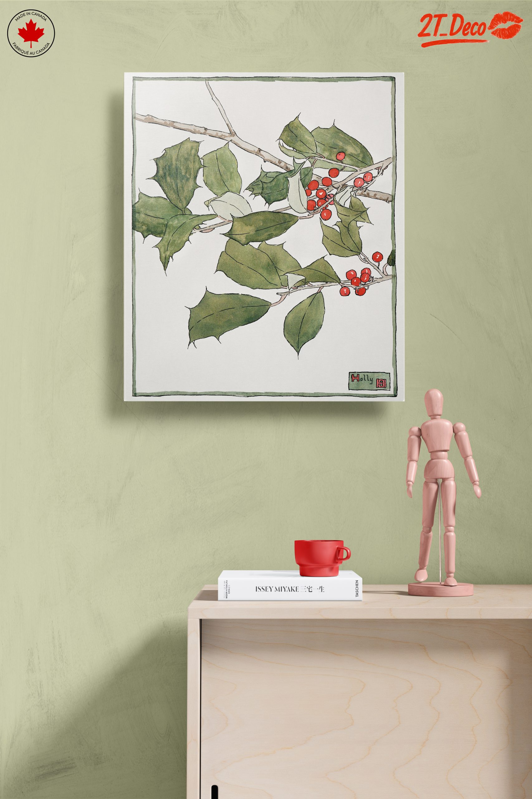 Holly Leaves and Berries Botanical Artwork - Image 14