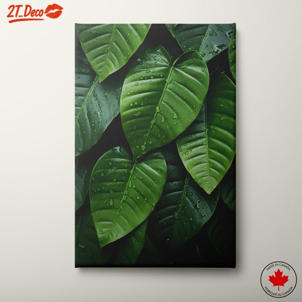 Lush Green Botanical Leaves Art