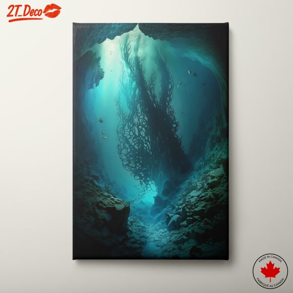 Abstract Marine Scene with Enigmatic Sea Flora
