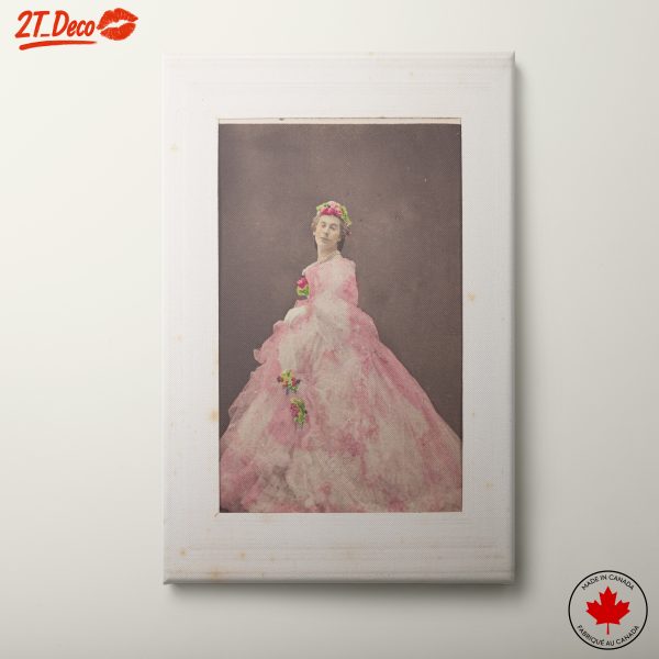 Elegant Portrait of a Woman in Pink Dress