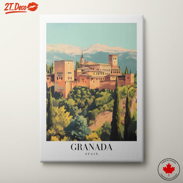 Stylized Depiction of Alhambra in Granada