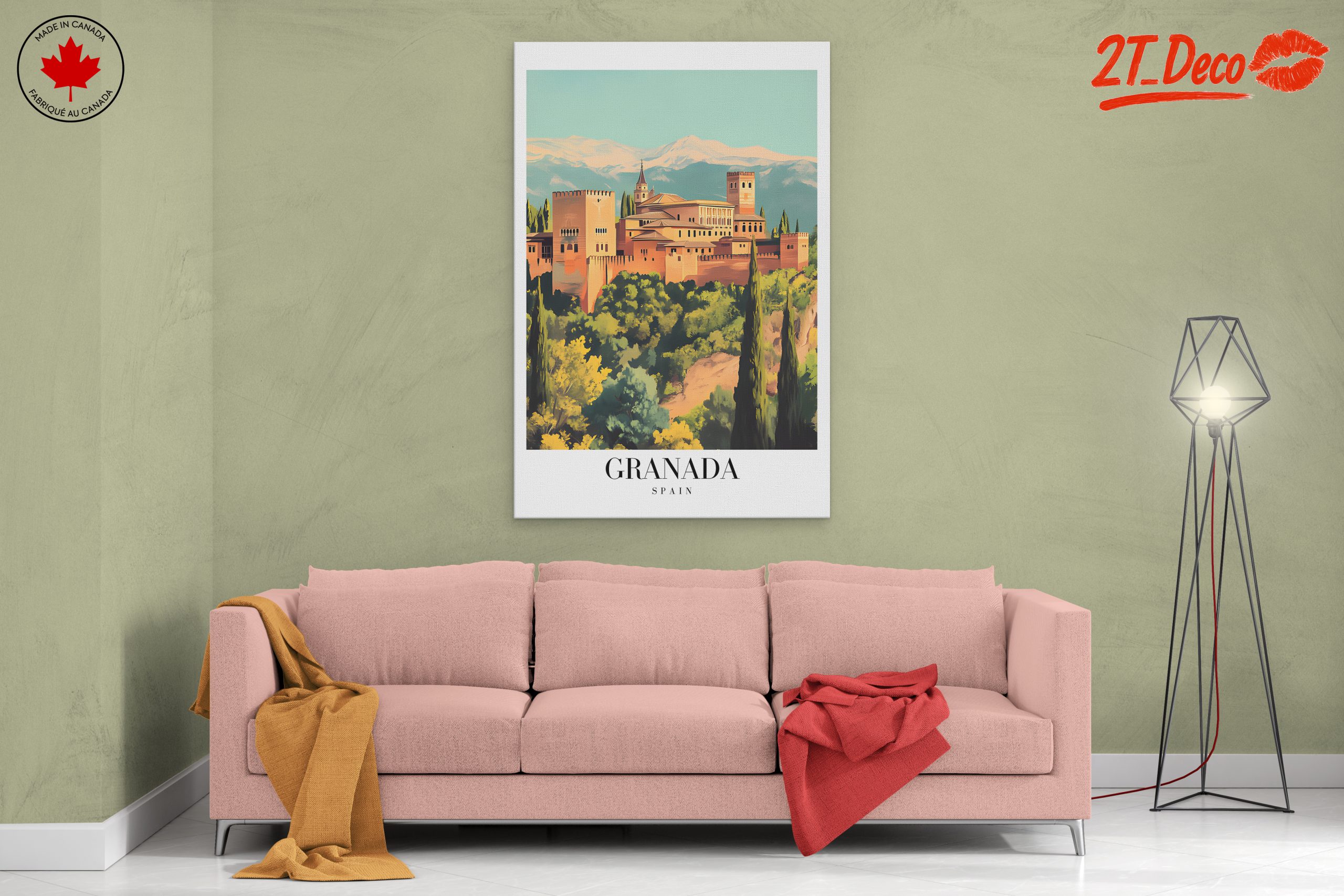 Stylized Depiction of Alhambra in Granada - Image 2
