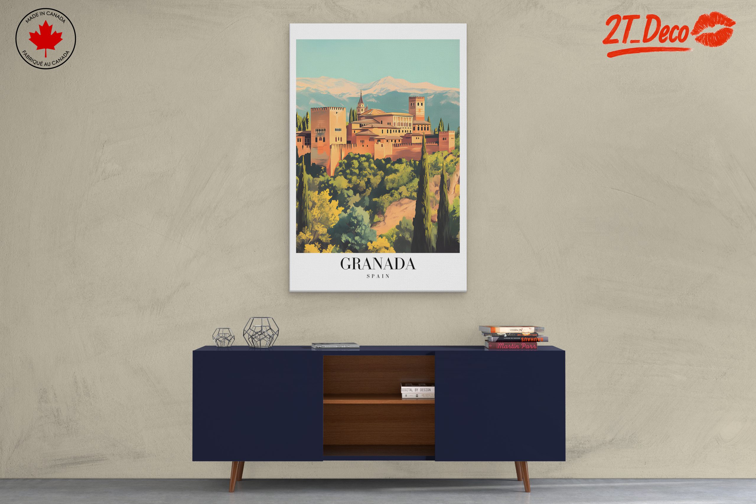 Stylized Depiction of Alhambra in Granada - Image 3