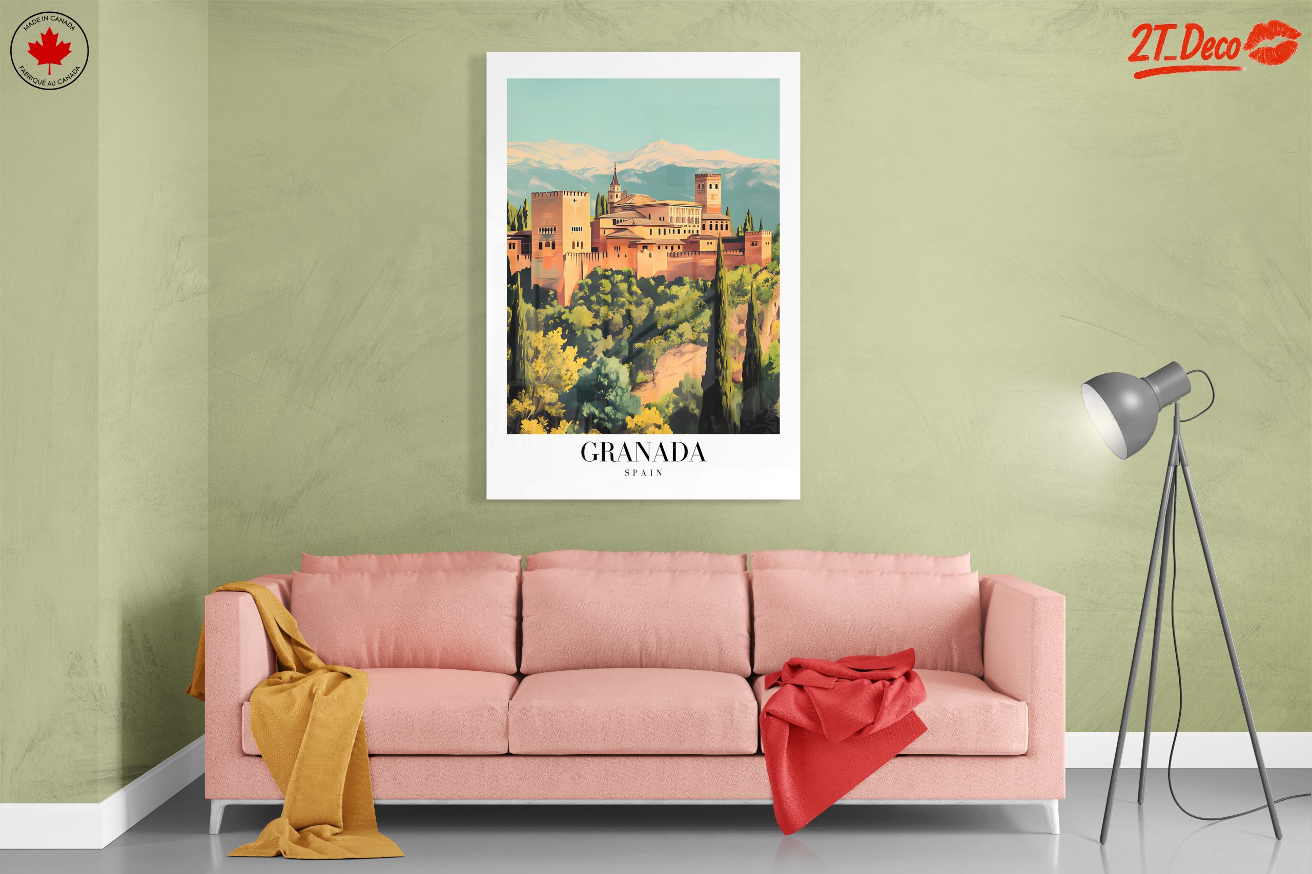 Stylized Depiction of Alhambra in Granada - Image 7