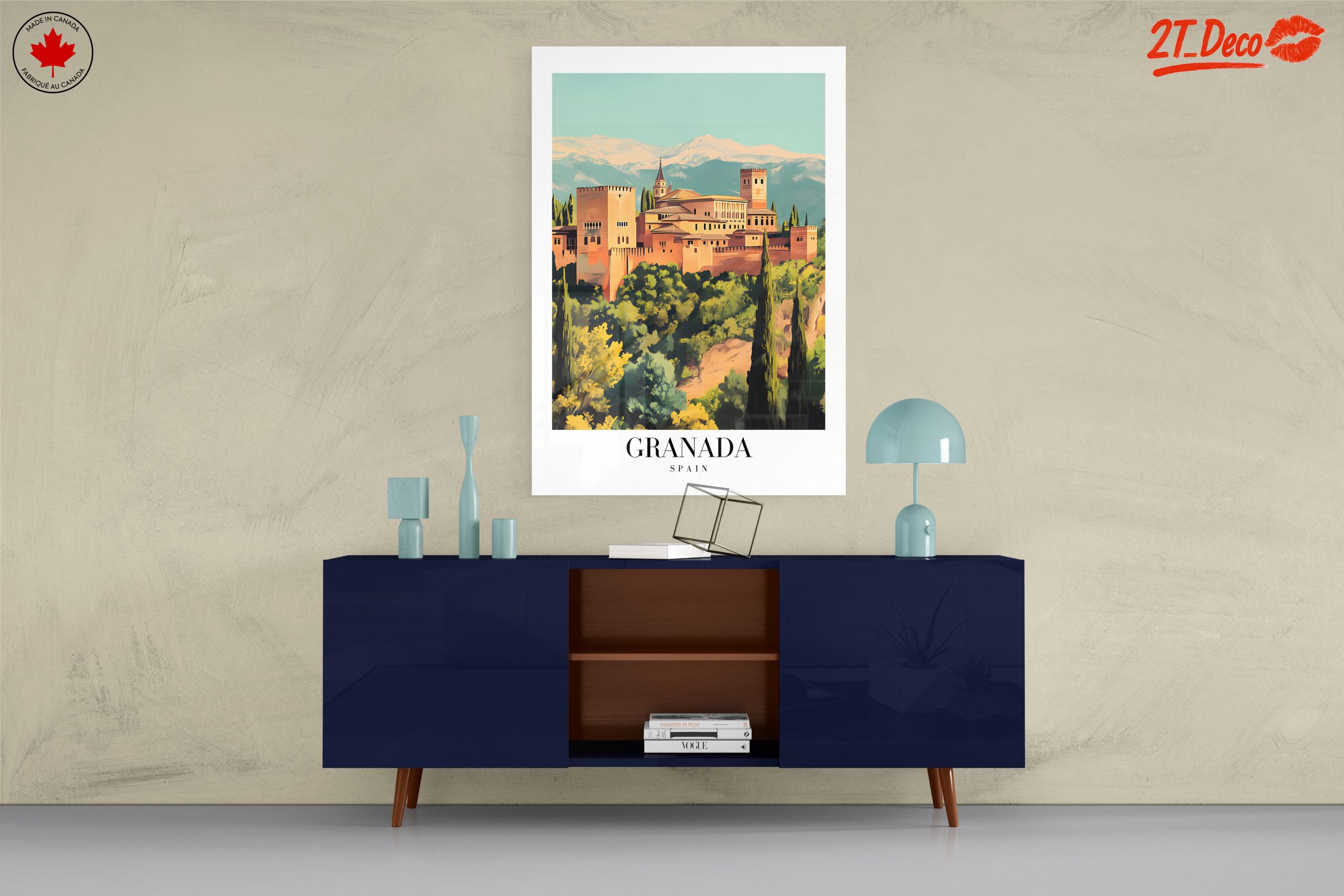 Stylized Depiction of Alhambra in Granada - Image 8