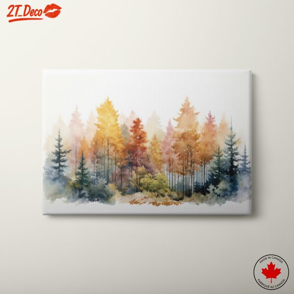 Autumn Forest Watercolor Art
