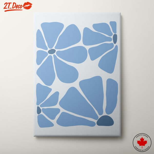 Abstract Floral Shapes in Blue 3