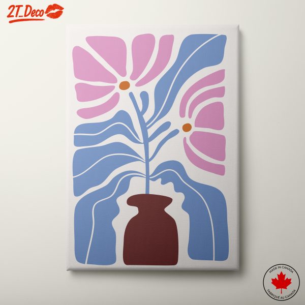 Stylized Floral Art with Vibrant Colors